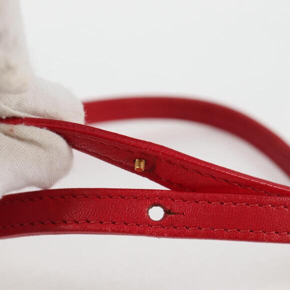 CELINE Trio Shoulder Bag Leather Red Gold - Picture 9 of 12